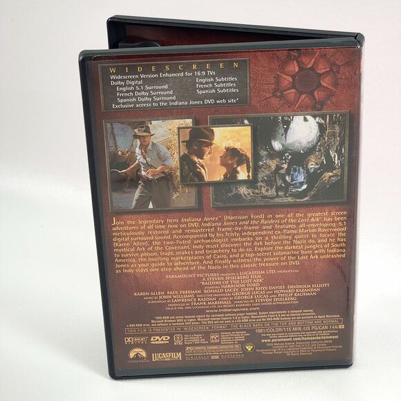 The Adventures of Indiana Jones Widescreen 4-Disc DVD Set Like New Harrison Ford - Picture 15 of 16